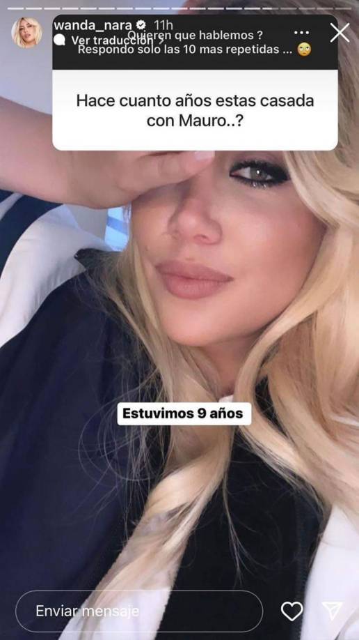 Wanda Nara había sembrado la duda sobre su separación de Mauro Icardi con una historia en la que decía que ella y el futbolista habían estado juntos por nueve años, dando a entender que ya no lo estaban.