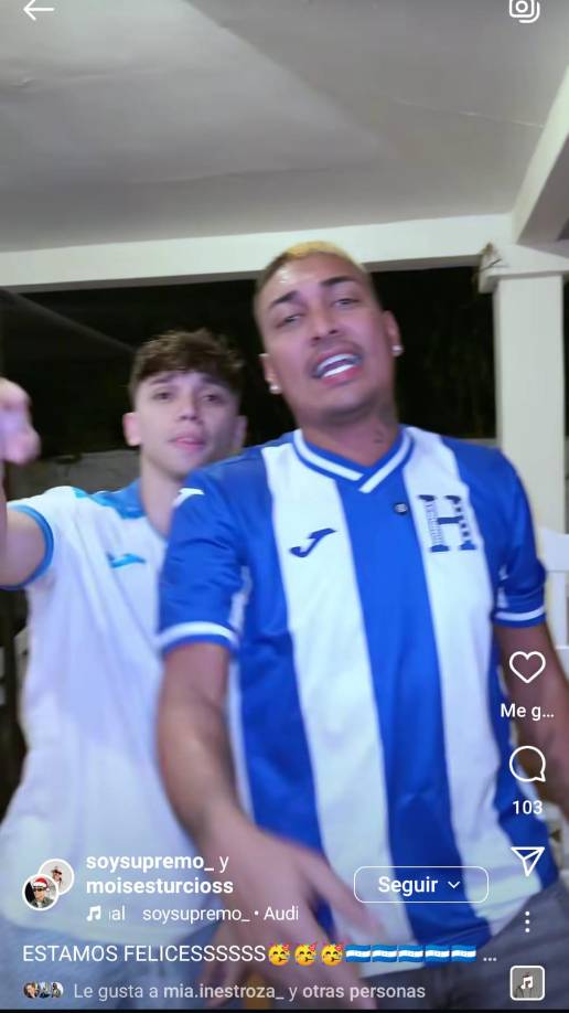 ”Estamos felicessssss”, expresaron Supremo y “Caracolito”, quienes publicaron un video donde mostraban su orgullo por lo mostrado por el combinado catracho. 