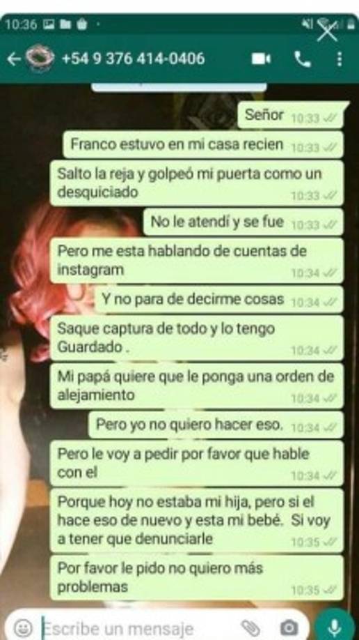 Los familiares y amigos de la joven compartieron capturas de algunas publicaciones suyas, donde el terror se hacía presente. realizadas por la joven en los últimos días. En las mismas, la cantante de rap adjuntaba algunas de las amenazas que estaba recibiendo por parte de un ex novio.<br/>