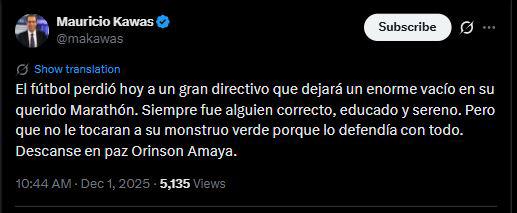 Consternación en Honduras por muerte de Orinson Amaya y hacen petición