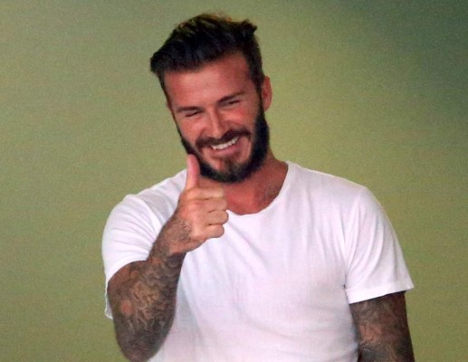 David Beckham está en el Sun Life disfrutando del partido Honduras-Inglaterra