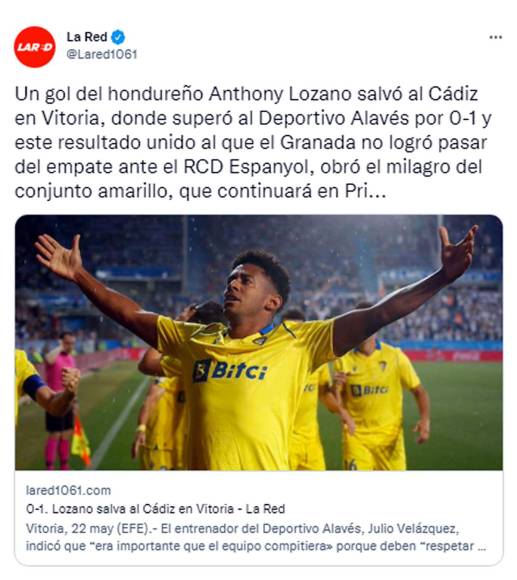 “San ‘Choco‘, héroe y es el hombre”: Los diarios se rinden a Antony Lozano tras salvar al Cádiz del descenso