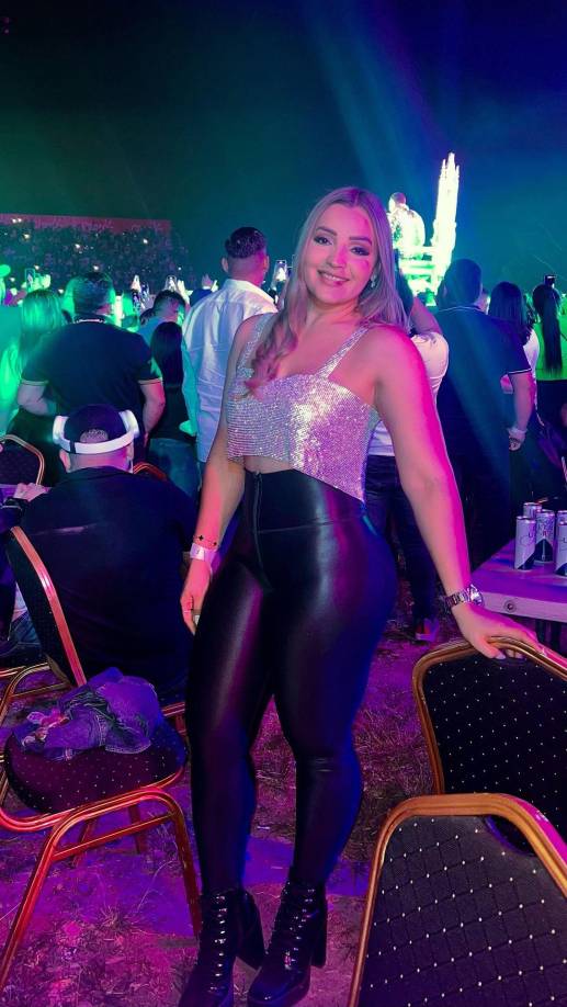 La hermosa Virginia Varela es la chica que cautivó en el concierto que ofreció Romeo Santos en el estadio Chochi Sosa en Tegucigalpa.