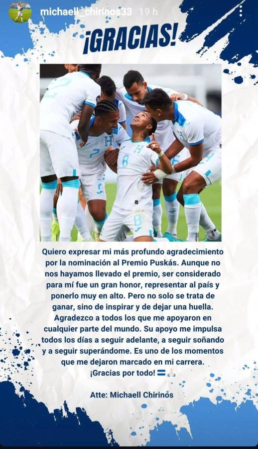 El mensaje de Chirinos en sus redes sociales.