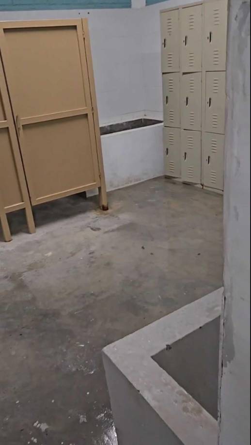 Las pésimas condiciones del camerino asignado a Olimpia en estadio de Choluteca vs UPN