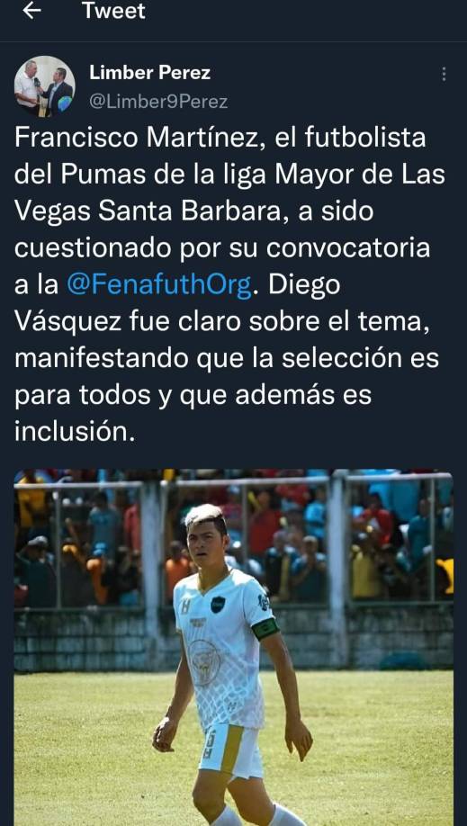 El periodista Limber Pérez dio su punto de vista sobre el llamado de Francisco Martínez a la H. 