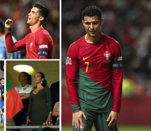 Las imágenes de la eliminación de Portugal en la UEFA Nations League tras perder en Braga (0-1) contra España, que clasificó a la ‘Final Four‘. Cristiano Ronaldo sufrió en el campo el duro golpe, mientras su pareja Georgina Rodríguez cautivó en el palco del estadio.