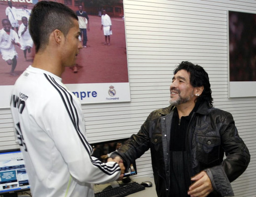 Maradona daría el Balón de Oro a Cristiano antes que a Messi