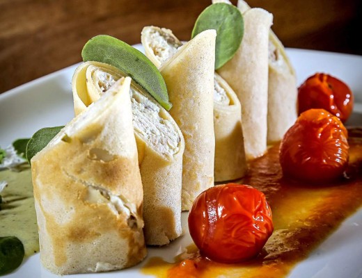 Cómo preparar crepas rellenas de pollo