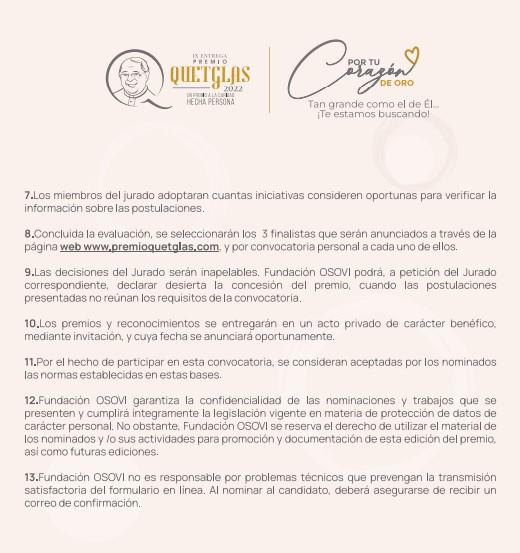 Hondureños pueden nominar a altruistas al Premio Quetglas