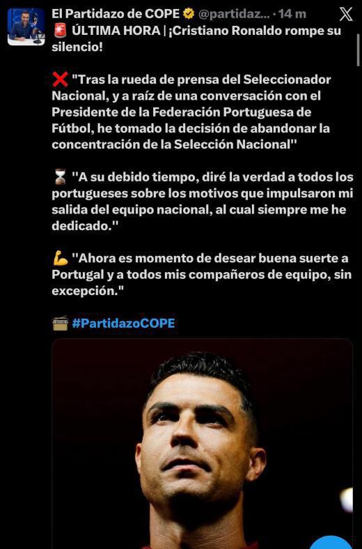Berrinchudo: así reacciona la prensa tras el adiós de Cristiano Ronaldo