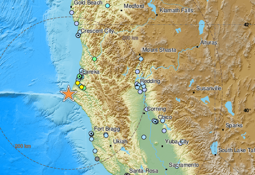 Un terremoto de magnitud 6,2 sacude la costa del norte de California