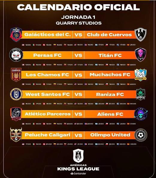 Primera jornada de la Kings League Americas.