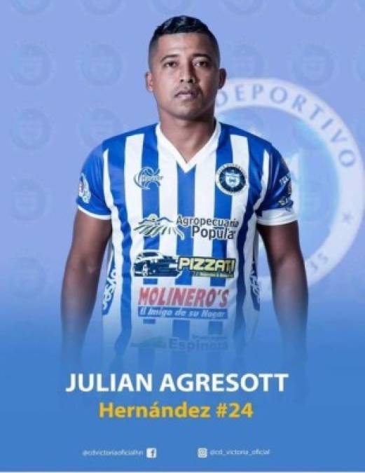 Julian Agresott - Otro delantero colombiano que ya tiene un par de años en el Victoria. Estuvo en el fútbol mexicano con el equipo Murcielagos FC.