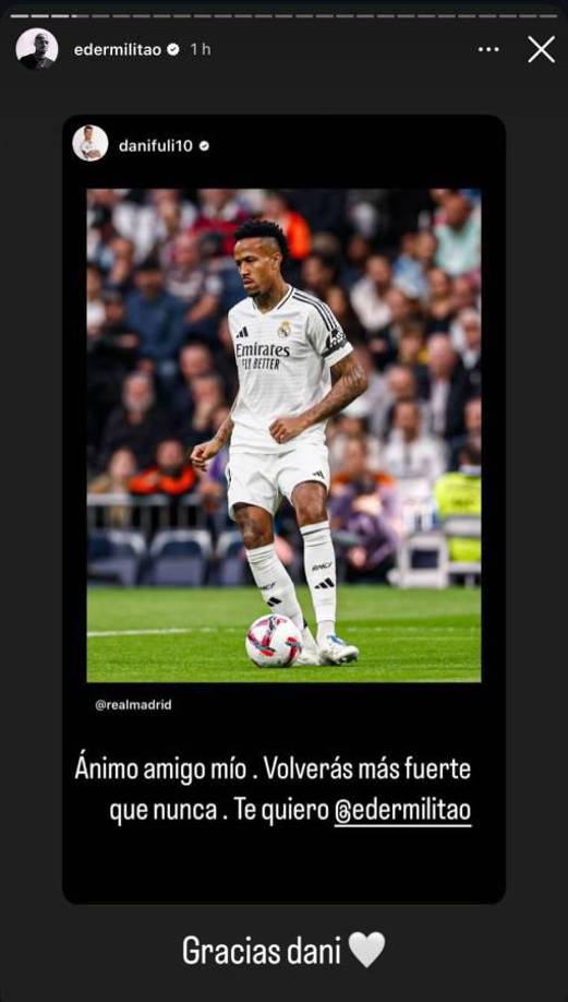 Dani Ceballos: “Ánimo amigo mío. Volverás más fuerte que nunca”.