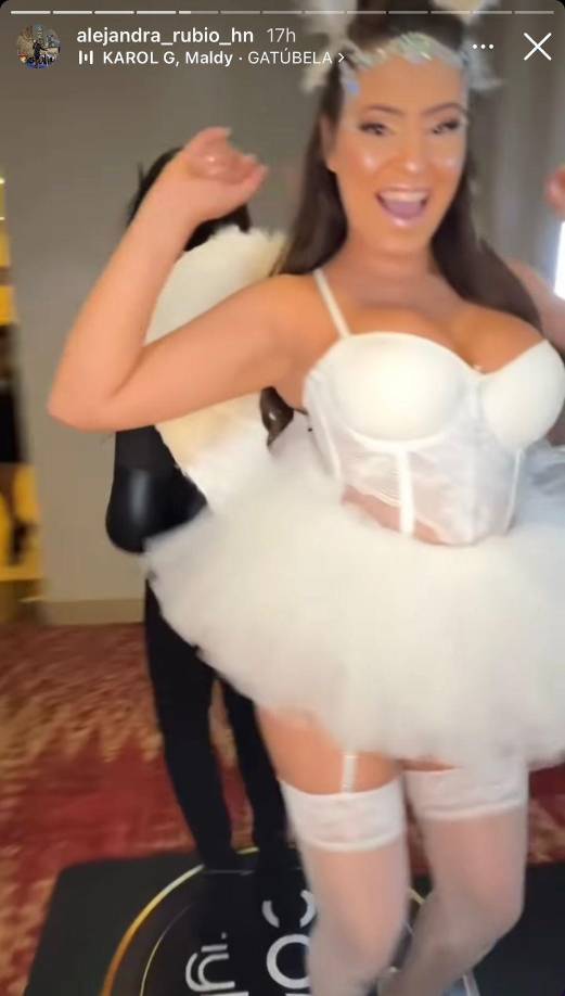 Fue a través de sus historias de su cuenta de Instagram donde la joven Alejandra Rubio publicó unas fotografías y videos de su encantador traje de Halloween.