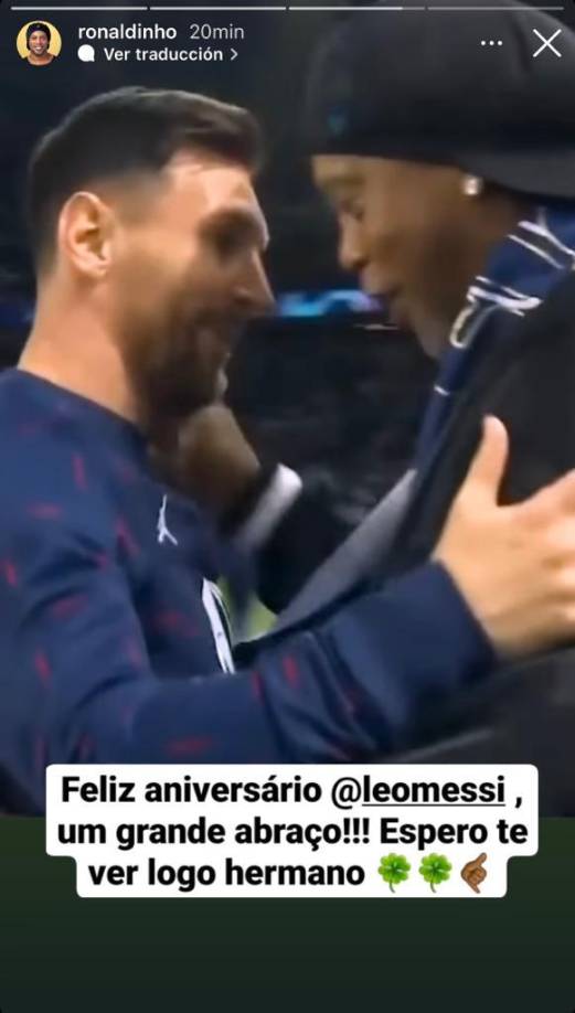 Un cariño y respeto eterno. Dinho expusó un video de uno de los últimos encuentros que tuvieron.