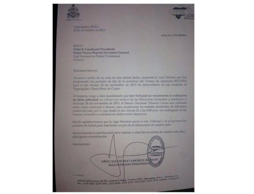 Tribunal Supremo Electoral pide reprogramar el Olimpia-Real España