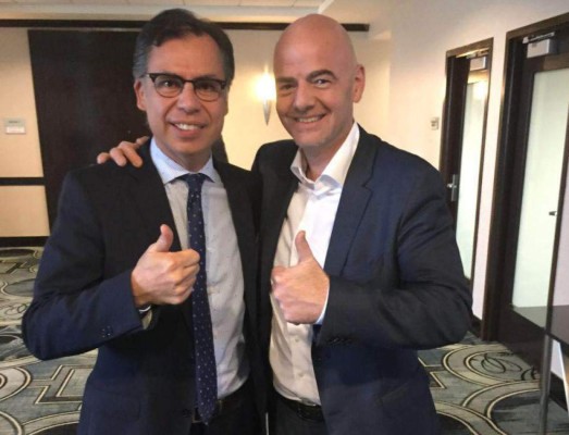Fenafuth ratifica voto a Infantino para la presidencia de la Fifa