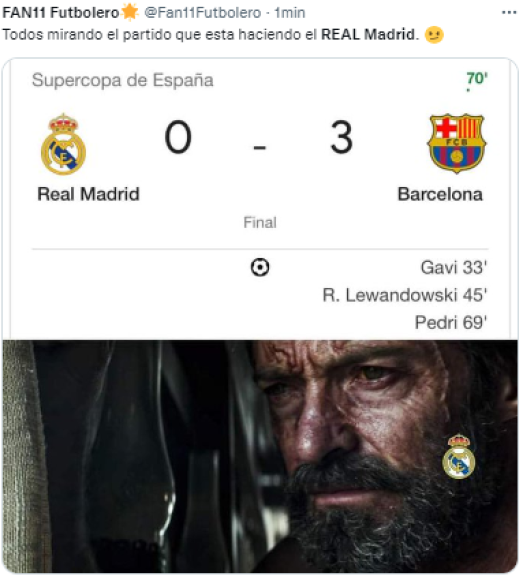 Barcelona derrotó 3-1 al Real Madrid y se coronó campeón de la Supercopa de España en Arabia Saudita.