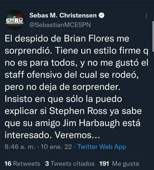Periodistas de ESPN han llenado de elogios a Brian Flores pese al despido de los Miami Dolphins.