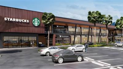 Así lucirá el centro comercial Merendón Place de dos niveles, en donde estará el primer Starbucks del país.