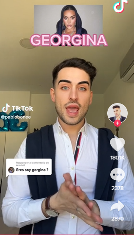 Fue a través de Tik Tok, donde Pablo Bone, habló de su experiencia con Georgina durante el tiempo en el que estuvieron compartiendo laborando en la misma tienda.