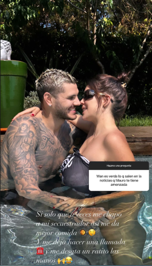 Publicación de Wanda Nara a la pregunta de uno de sus seguidores.