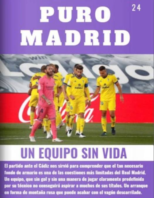 Los portales madridistas cuestionaron a su equipo.