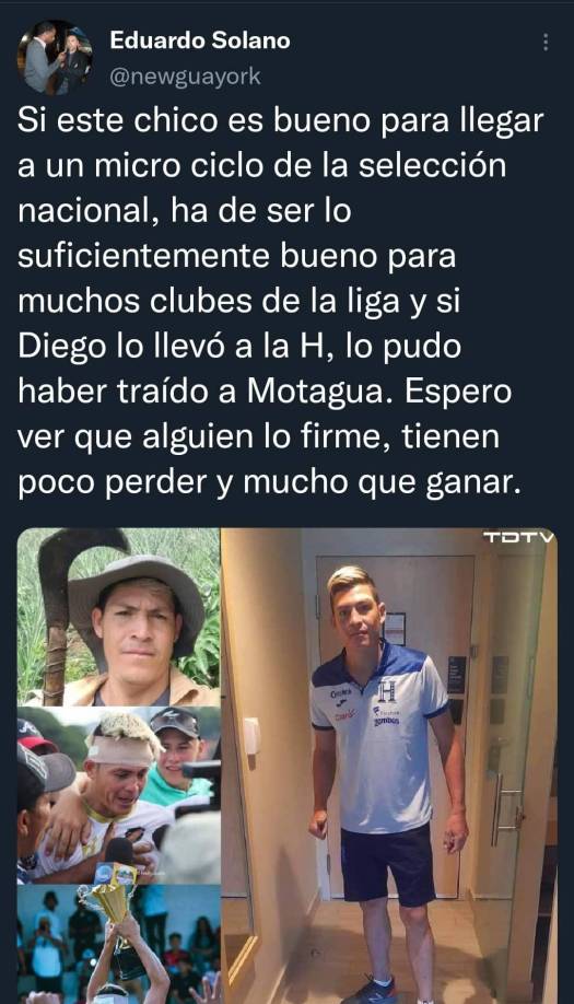 El periodista Eduardo Solano se pronunció en su cuenta de Twitter y le dio el beneficio de la duda a Francisco Martínez.