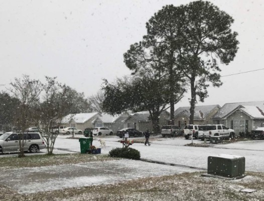 Florida se cubre de nieve por primera vez en tres décadas