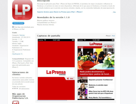 LA PRENSA se actualiza en iPad y iPhone