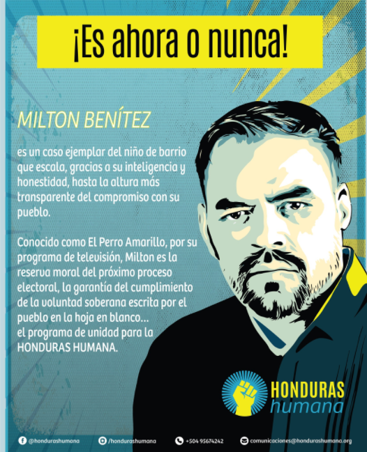 Milton Benítez, el sociólogo que busca la Presidencia de Honduras