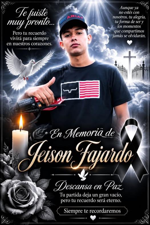 Jeison Fajardo, el joven que perdió la vida tras accidente con una rastra en Santa Bárbara