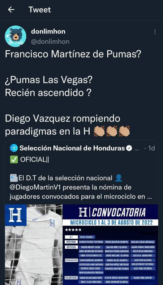 En las redes sociales hay diversas opiniones sobre el llamado del volante de los Pumas FC al equipo de todos.