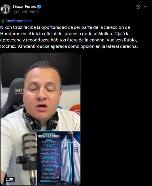 Revuelo: Prensa reacciona tras nueva convocatoria de Molina con Selección Honduras