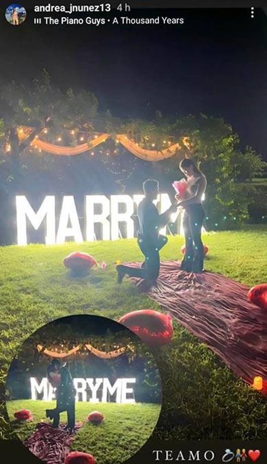 Ángel Tejeda le pidió matrimonio a Andrea y la chica aceptó sin pensarlo dos veces. 