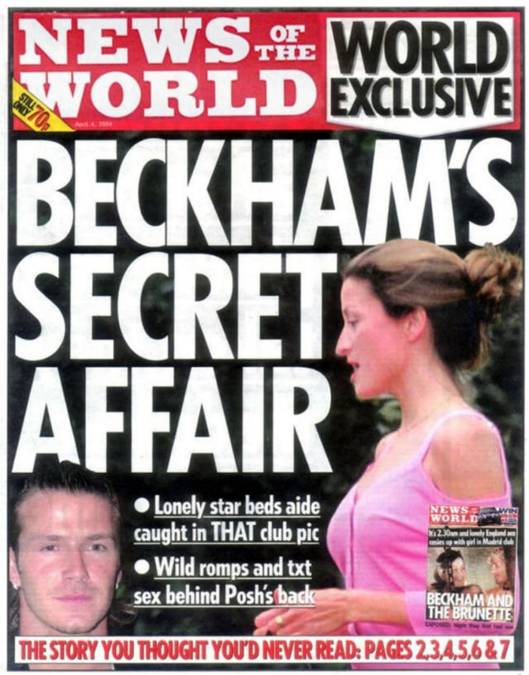 La pareja Beckham siempre negó los rumores que aseguraban que el exfutbolista mantenía un lío amoroso extramatrimonial con otra mujer, su exagente Rebecca Loos, que publicó la historia en varios tabloides británicos.