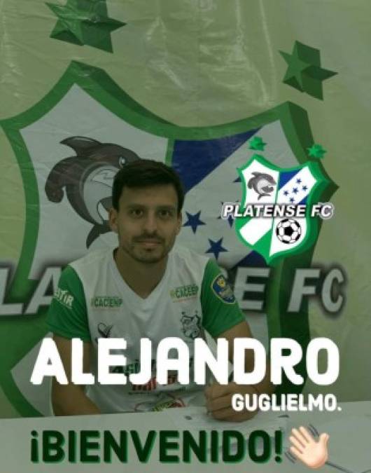El Platense anunció el fichaje del mediocampista argentino Alejandro Guglielmo, de 27 años y que llega procedente del Club Social y Deportivo Moquehuá de Argentina.