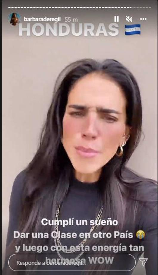 Bárbara confesó en su Instagram que cumplió uno de sus sueños de dar una clase en otro país y que la energía de sus seguidoras hondureñas fue fenomenal. 
