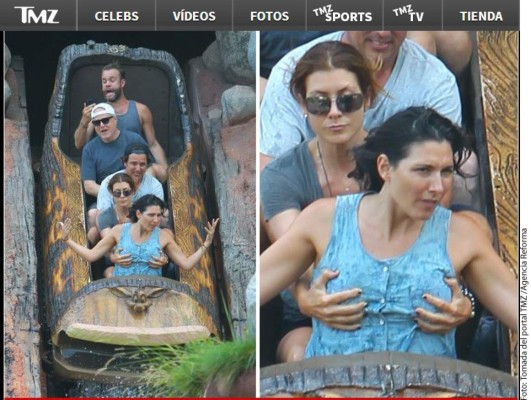 Kate Walsh toca los senos de su amiga