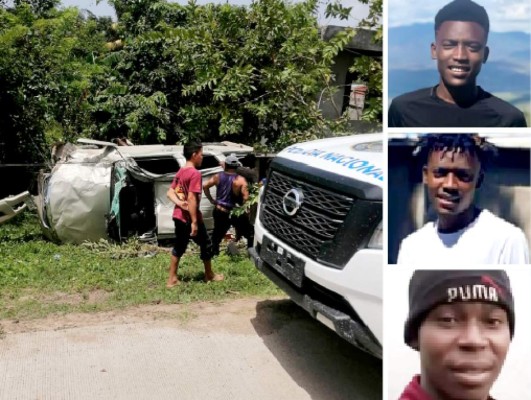 Tres jóvenes garífunas mueren al volcar carro en el que viajaban