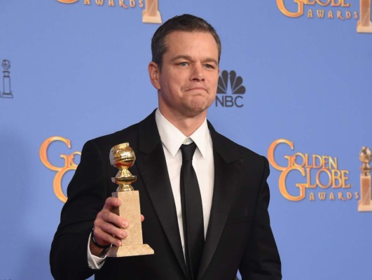 Matt Damon gana el Globo de Oro a Mejor actor de comedia por 'The Martian'