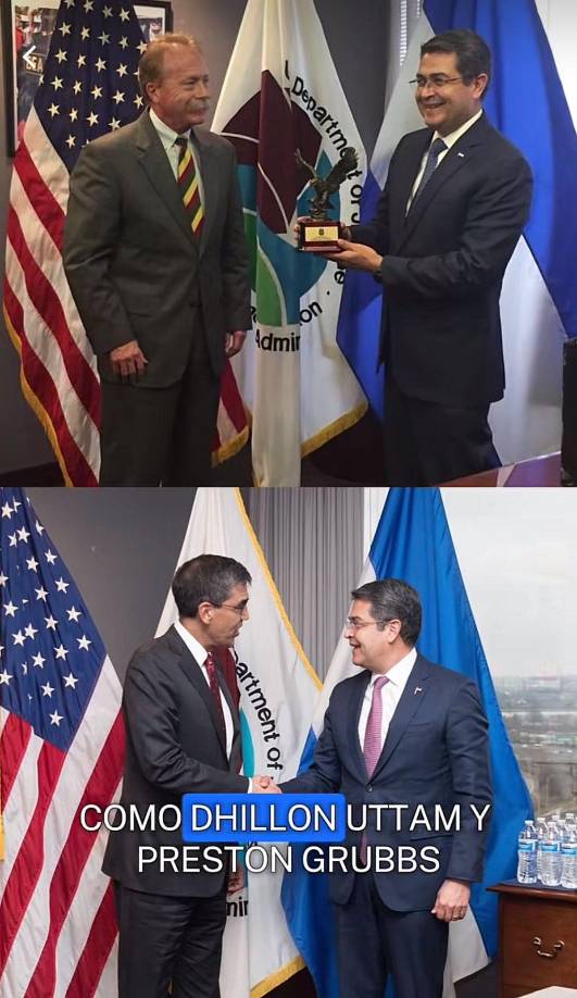 ”Por qué las fotografías donde aparece mi papá con Jhon Kelly, jefe del Comando Sur, Dhillon Uttam, funcionario de la DEA no se tomaron en cuenta”, ironizó la jovencita Hernández. 