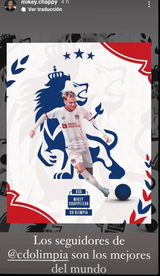 En su cuenta personal de Instagram el joven mediocampista le ha dejado mensajes al Olimpia y agradeció el apoyo de los olimpistas.