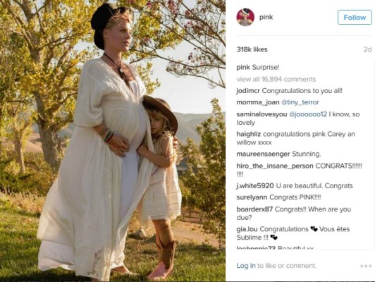 Pink sorprende con nuevo embarazo