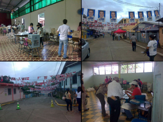 Escuelas de Santa Cruz de Yojoa ye reciben a sus votantes
