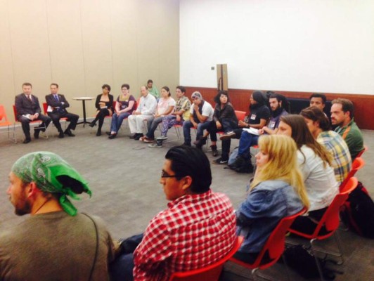 Migrantes piden apoyo a los embajadores centroamericanos