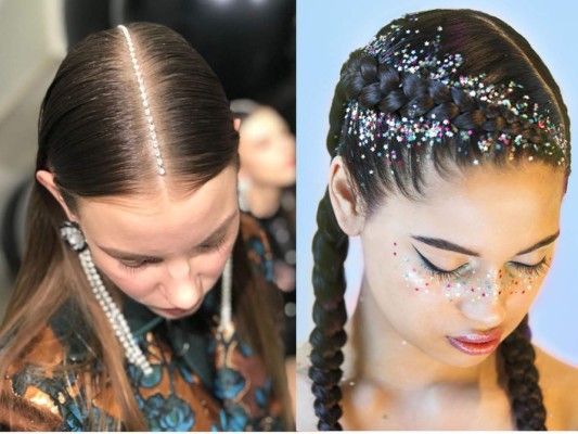 A brillar con 'glitter hair”