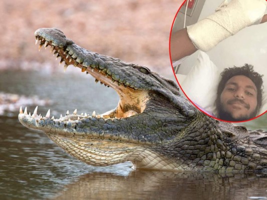 VIRAL: Como de película joven se salva de morir de las fauces de cocodrilo por video de YouTube